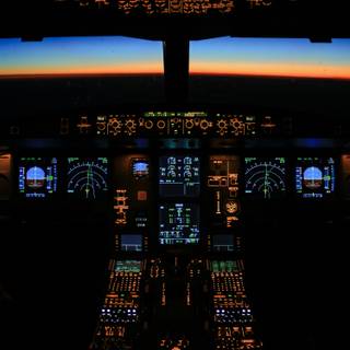 Jet cockpit night wallpaper