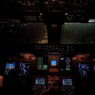 Jet cockpit night wallpaper
