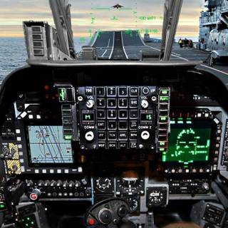 Jet cockpit night wallpaper