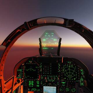 Jet cockpit night wallpaper