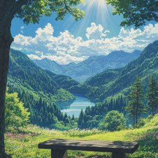 Anime scenery HD phone wallpaper