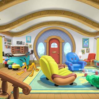 Mickey Mouse house wallpaper