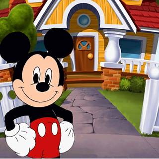 Mickey Mouse house wallpaper