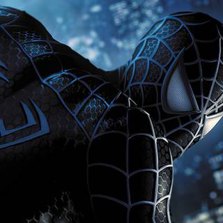 Black Spider-Man logo wallpaper