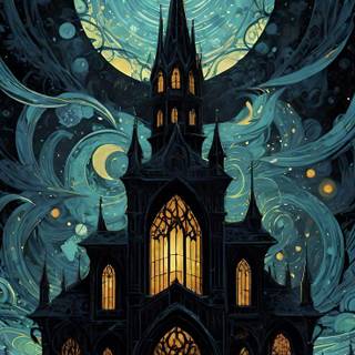 Goth castle wallpaper