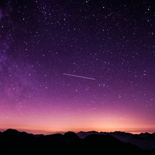 Purple night sky wallpaper