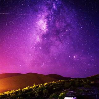 Purple night sky wallpaper