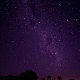 Purple night sky wallpaper