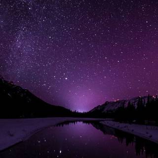 Purple night sky wallpaper