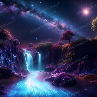 Purple night sky wallpaper