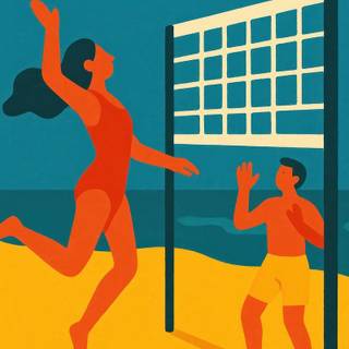 Beach volleyball wallpaper