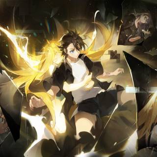 Computer summer anime wallpaper