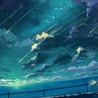 Computer summer anime wallpaper