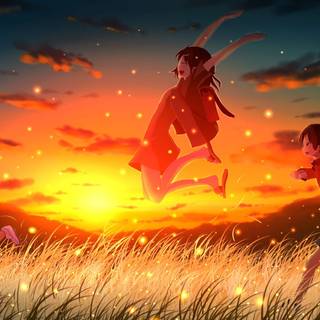 Computer summer anime wallpaper