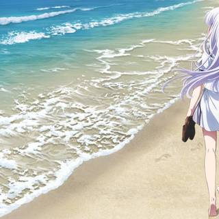 Computer summer anime wallpaper