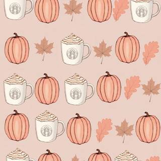 Pink autumn aesthetic wallpaper