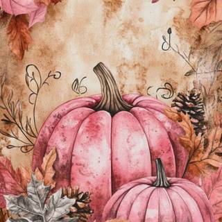 Pink autumn aesthetic wallpaper
