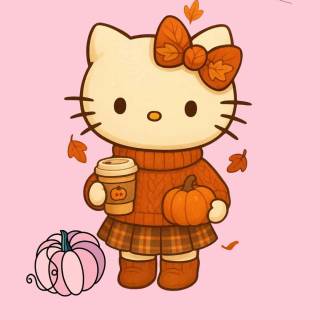 Cut autumn cats wallpaper