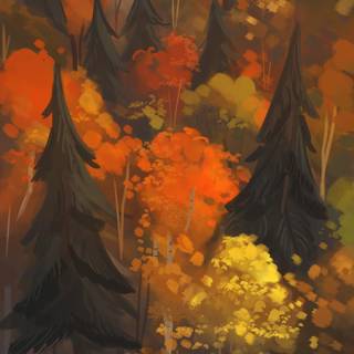 Gravity Falls autumn wallpaper