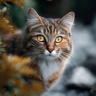Cut autumn cats wallpaper