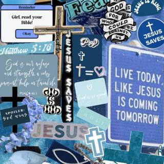 Blue Christian wallpaper