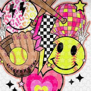 Softball and volleyball wallpaper