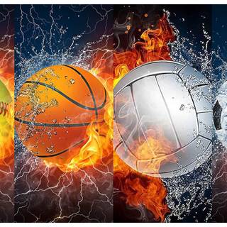 Softball and volleyball wallpaper