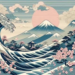 Japanese clouds wallpaper