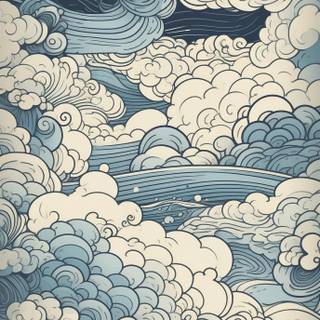Japanese clouds wallpaper