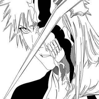 Ichigo black and white wallpaper