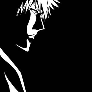 Ichigo black and white wallpaper