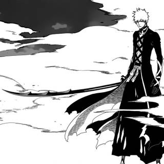 Ichigo black and white wallpaper