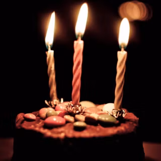 Dark birthday cake wallpaper