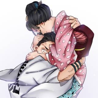 Akaza and Koyuki wallpaper