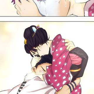 Akaza and Koyuki wallpaper