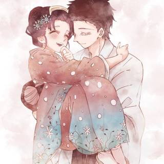 Akaza and Koyuki wallpaper