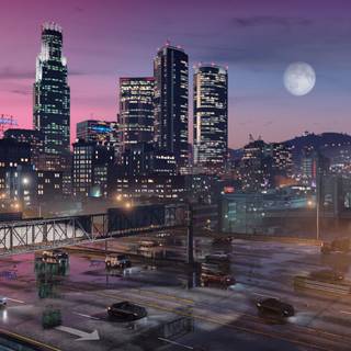 GTA 5 night wallpaper