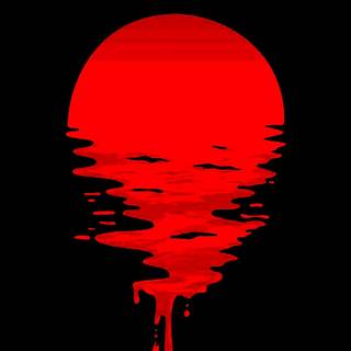 Oil painting iPhone red black wallpaper