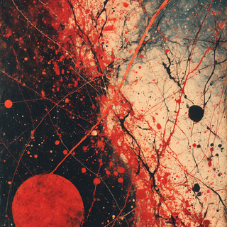Oil painting iPhone red black wallpaper