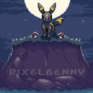 Umbreon minimalist 4k phone wallpaper