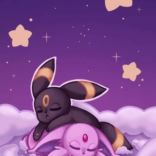 Umbreon minimalist 4k phone wallpaper