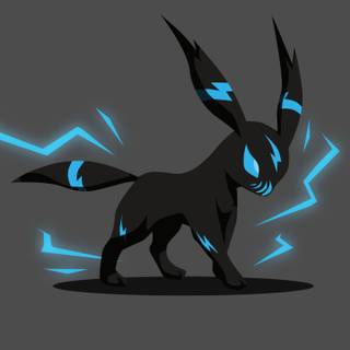 Umbreon minimalist 4k phone wallpaper