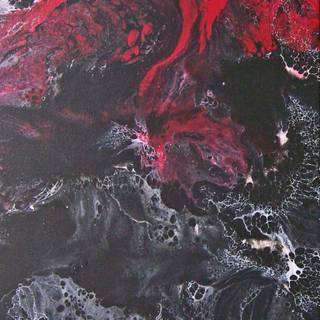Oil painting iPhone red black wallpaper