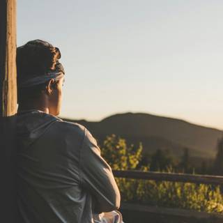 Sitting alone wallpaper