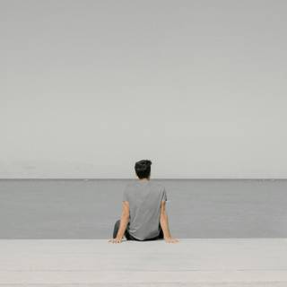 Sitting alone wallpaper