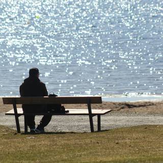 Sitting alone wallpaper