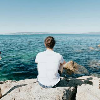 Sitting alone wallpaper