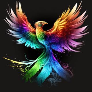 Rainbow Phoenix wallpaper