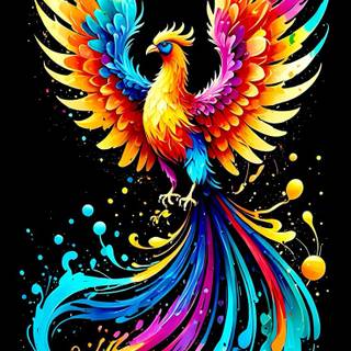 Rainbow Phoenix wallpaper