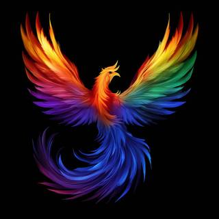 Rainbow Phoenix wallpaper